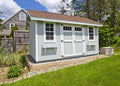 10x20 Shed Plans - DIY Saltbox Roof Storage Shed Backyard Garden Barn Building