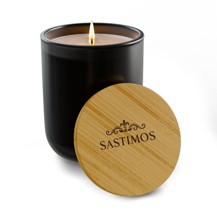 14oz Luxury Aromatherapy Candle - Engraved Bamboo Lid Scented Soy Candle