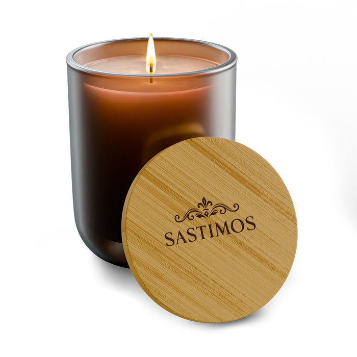 14oz Luxury Aromatherapy Candle - Engraved Bamboo Lid Scented Soy Candle