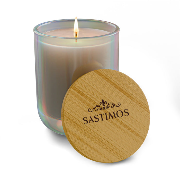14oz Luxury Aromatherapy Candle - Engraved Bamboo Lid Scented Soy Candle