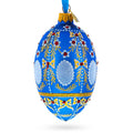 1908 Alexander Palace Royal on Blue Egg Glass Ornament 4 Inches