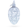 1913 Winter Mini Glass Egg Ornament 2.9 Inches