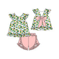 3.18 GSSO3606 Preorder Flowers Tunic Top Pink Shorts Girls Summer Clothes Set