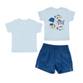 3.23  Baby Boys Fish Top with Blue Shorts Outfit Preorder