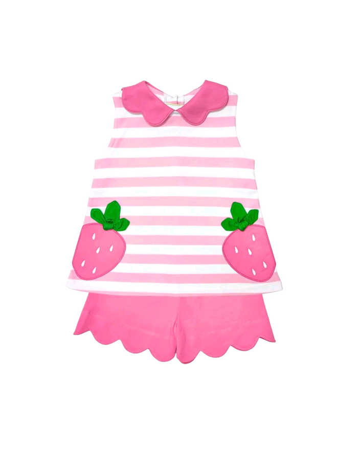 3.23 Baby Girls strawberry shorts outfit preorder