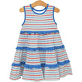 3.23  Baby Girls Striped Sleeveless Dress with Ruffle Preorder