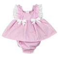 3.23 SR4145 Girls Pink Ruffle Sleeve Bubble Romper Preorder