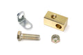 3/8-24 I.F. Brass Brake T-Fitting w/Mounting Hole and 90° Bracket (20-10020)-Motion Raceworks-Motion Raceworks