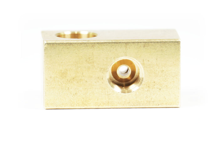 3/8-24 I.F. Brass Brake T-Fitting w/Mounting Hole and 90° Bracket (20-10020)-Motion Raceworks-Motion Raceworks