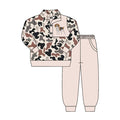 4.15 BLP1423 Preorder Dog Camo Pullover Top Pockets Pants Boys Clothes Set