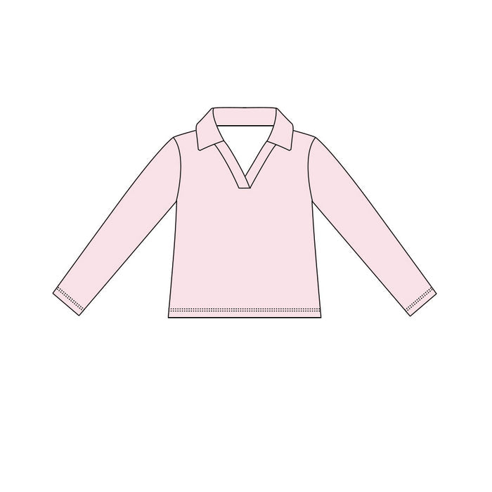 4.15  Kids Girls Pink Active Long Sleeve Pullover Top Preorder