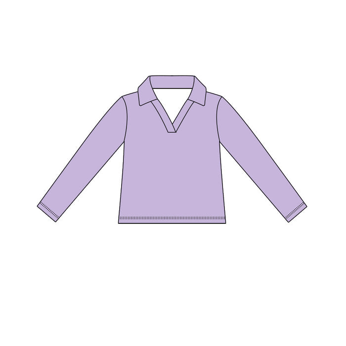 4.15  Kids Girls Violet Active Long Sleeve Pullover Top Preorder
