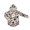 4.15 LR2999 Preorder Dog Camo Print Baby Hoodie Romper