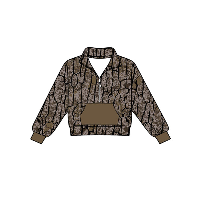 4.18 Green Camo Girl Long Sleeve Pullover Preorder