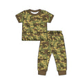 4.18 Toddler Boys Camo Outfit Hunting Deer Short Sleeve Top with Pants Pajama Set Preorder