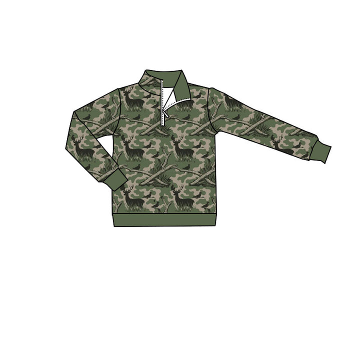 4.18 Toddler Boys Hunting Deer Camo Long Sleeve Pullover Preorder