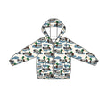 4.21 Boys Duck Print  Duck Full Zip Hooded Jacket - Preorder