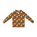 4.21 GT1650 Toddler Flowers Zipper Girls Long Sleeve Pullover Top Preorder