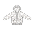 4.23  Kids Girls Grey Daisy Flowers Zip Hoodie Preorder