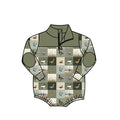 4.27 LR3051 Duck Plaid Baby Boys Sweatshirt Zipper Romper Preorder