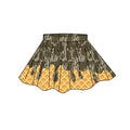 4.7 GLK0272 Preorder Camo Drip Girls Bottom Yoga Skirts
