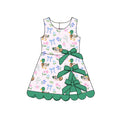 4.9 GSD4086 Preorder Duck Flowers Bows Girls Scallop Yoga Dress