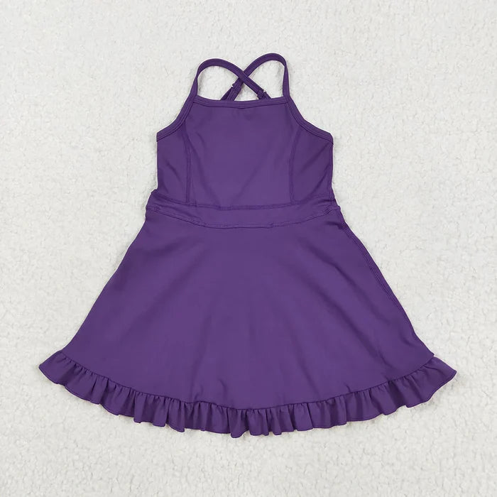 5 Colors Sibling Baby Girls Athletic Active Knee Length Dress