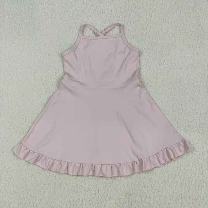 5 Colors Sibling Baby Girls Athletic Active Knee Length Dress