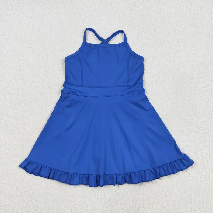 5 Colors Sibling Baby Girls Athletic Active Knee Length Dress