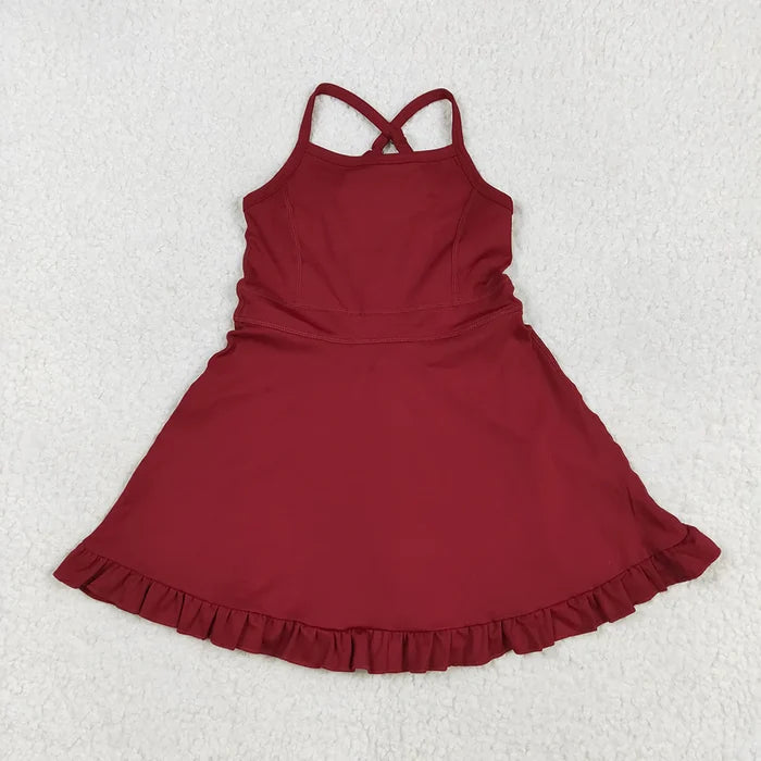 5 Colors Sibling Baby Girls Athletic Active Knee Length Dress