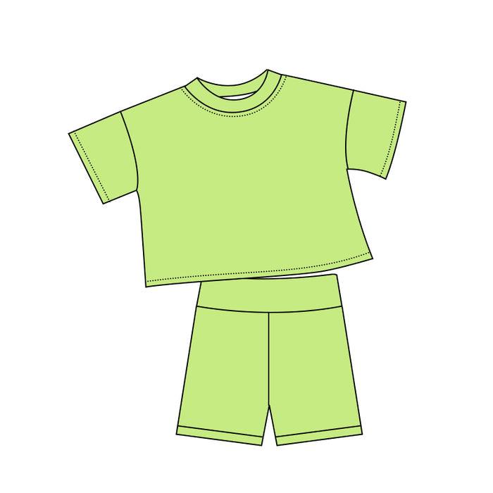 5.6 GSSO3803 Lime Baby Girls Summer Clothes Set Preorder