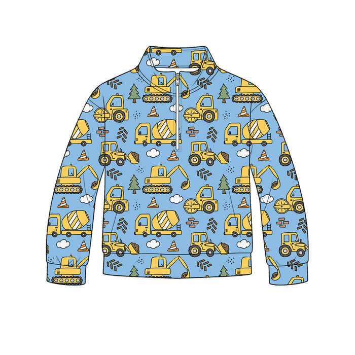 5.9 Boys Blue Truck Long Sleeve Quarter-Zip Pullover Preorder