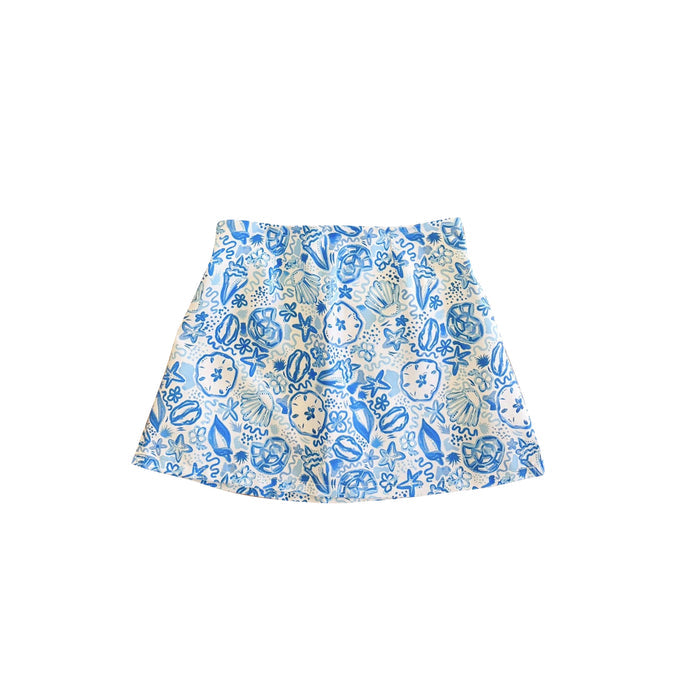 5.9 GLK0309 Preorder Shell Blue Girls Bottom Yoga Skirts