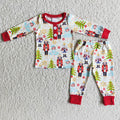 6 A6-20 Nutcracke* Soldier Print Boys Christmas Pajamas Clothes Set
