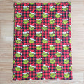 6 B6-18 Green Frog Red Checkered Print Baby Christmas Blanket