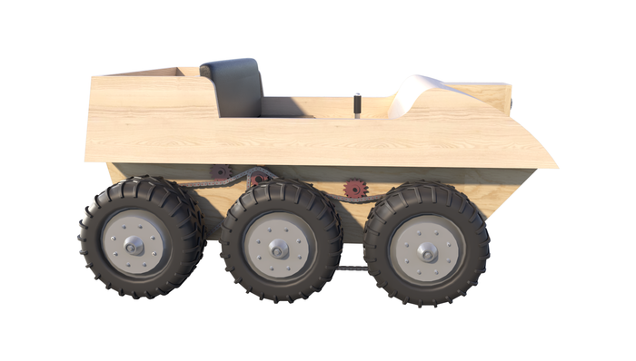6 Wheeled ATV Go Kart Plans With Engine Vehicle