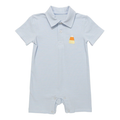 6.29 Preorder Baby Boys Candy Corn Striped Short Sleeve Polo Shirt Romper