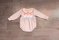 6.29 Preorder Baby Girls Christmas Santa Long Sleeve Bubble Romper