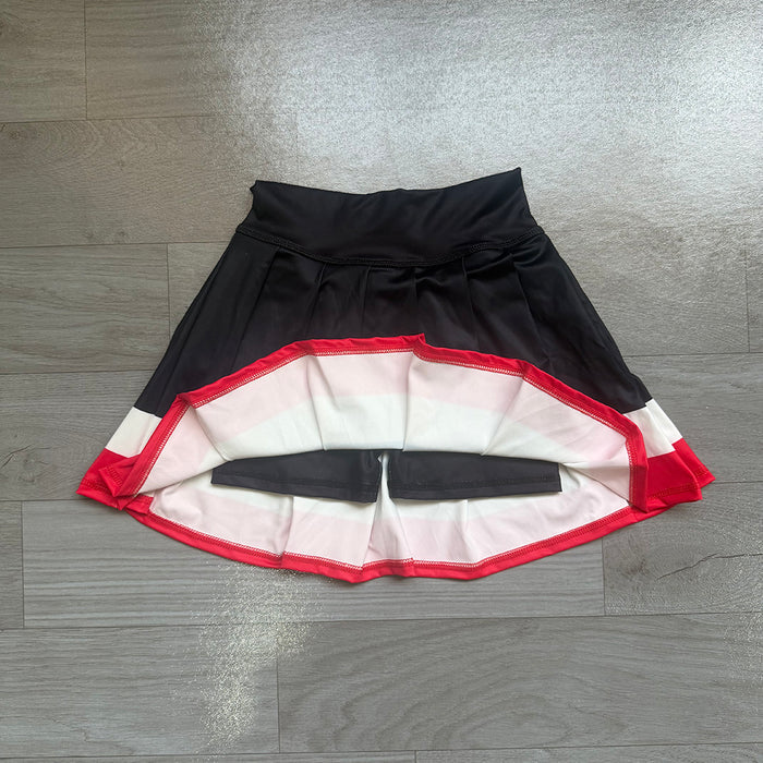 6.29 Preorder GLK0320 Kids Girls Black White Red Active Skirt