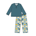 7.15 BLP1501 Preorder Dark Blue Top Pumpkin Pants Boys Fall Clothes Set