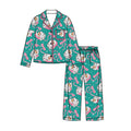 7.15 GLP3501 Preorder Santa Bows Print Woman Christmas Pajamas Clothes Set
