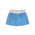 7.2 Preorder Girls Blue White Striped  Actice Skirt