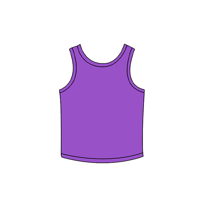 7.2 Preorder Girls Purple White Sleeveless Active Tank Top