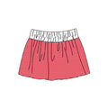 7.2 Preorder Girls Red White Striped  Actice Skirt