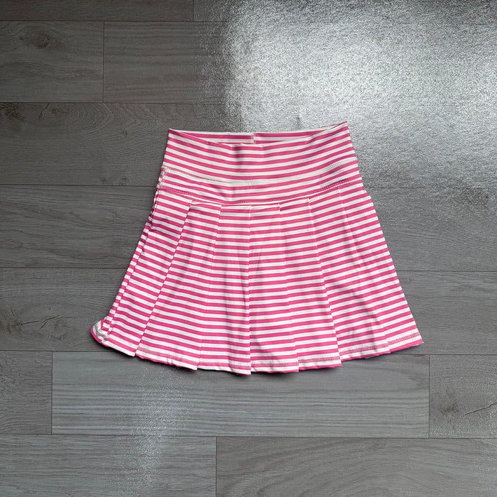 7.21 Preorder GLK0335 Pink Stripes Girls Yoga Bottom Skort