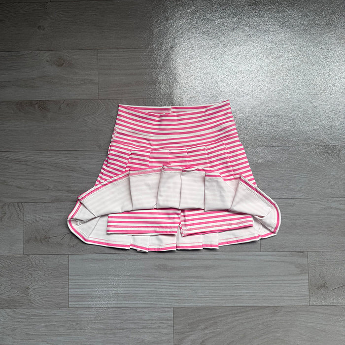 7.21 Preorder GLK0335 Pink Stripes Girls Yoga Bottom Skort