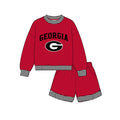 7.25 GLS0181 Preorder Teams Georgia Long Sleeve Top Pocket Shorts Woman Clothes Set