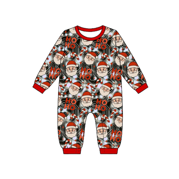 7.25 Preorder Baby Boys Christmas Santa Long Sleeve Romper