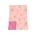 7.29 BL0272 Preorder Gingerbread Bows Pink Print Baby Girls Christmas Blanket