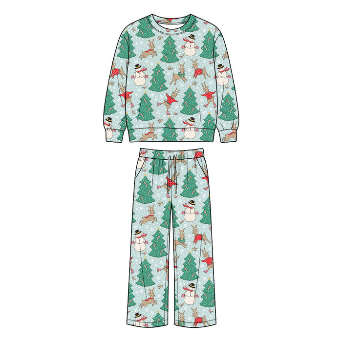 7.29  Preorder Baby Boys Christmas Tree Snowman Outfit